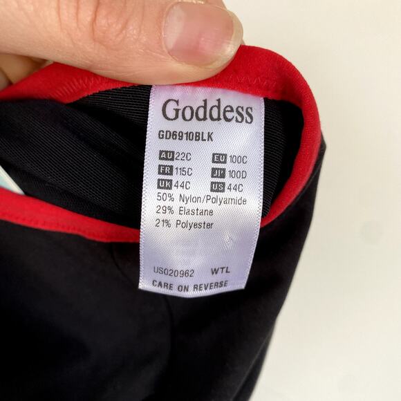 NWT Goddess Soft Cup Full Figure Sports Bra in Black Size 44C - Picture 5 of 9